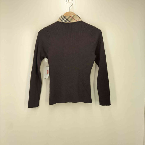 バーバリーロンドン BURBERRY LONDON 襟ノバチェック ニットカーディガン レディース JPN:2